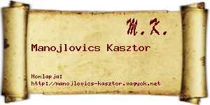 Manojlovics Kasztor névjegykártya
